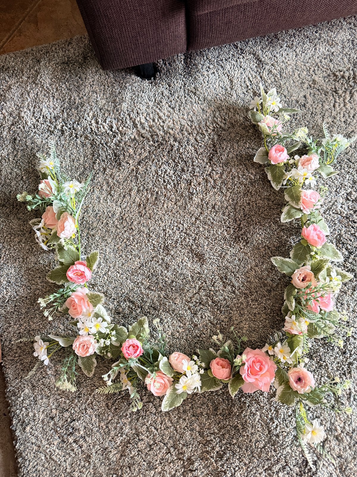 Mooie (kunst)bloemenslinger, ook te gebruiken op trouwauto, Ophalen of Verzenden, Zo goed als nieuw