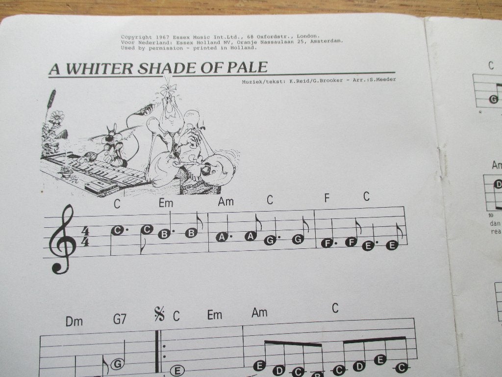 A Whiter Shade of Pale - bladmuziek, Muziek en Instrumenten, Bladmuziek, Gebruikt, Ophalen of Verzenden, Piano, Artiest of Componist