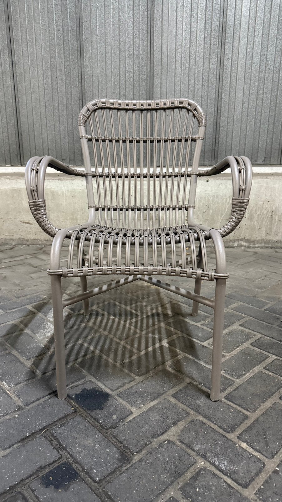 Kunststof rotan terras tuin stoelen horeca kwaliteit, Tuin en Terras, Ophalen, Zo goed als nieuw, Rotan, Stapelbaar