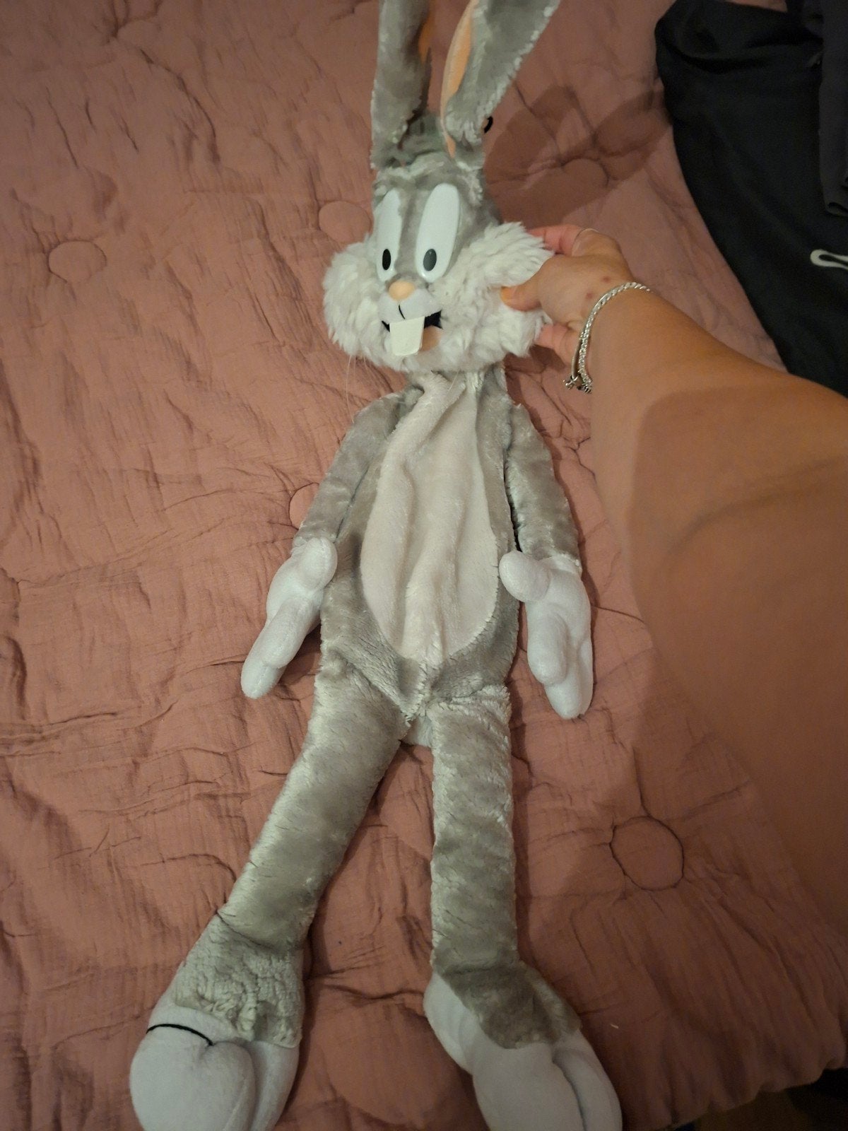 Bugs Bunny knuffel met kruik van Fashy, Overige merken, Overige karakters, Grijs, Konijn