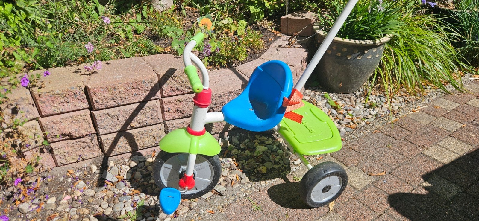 Driewieler met duwstang (verwijderbaar)., Ophalen, Gebruikt, Smartrike, Duwstang