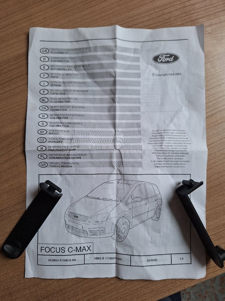 Automattenbevestiging Focus C max, Auto diversen, Automatten, Ophalen of Verzenden, Nieuw