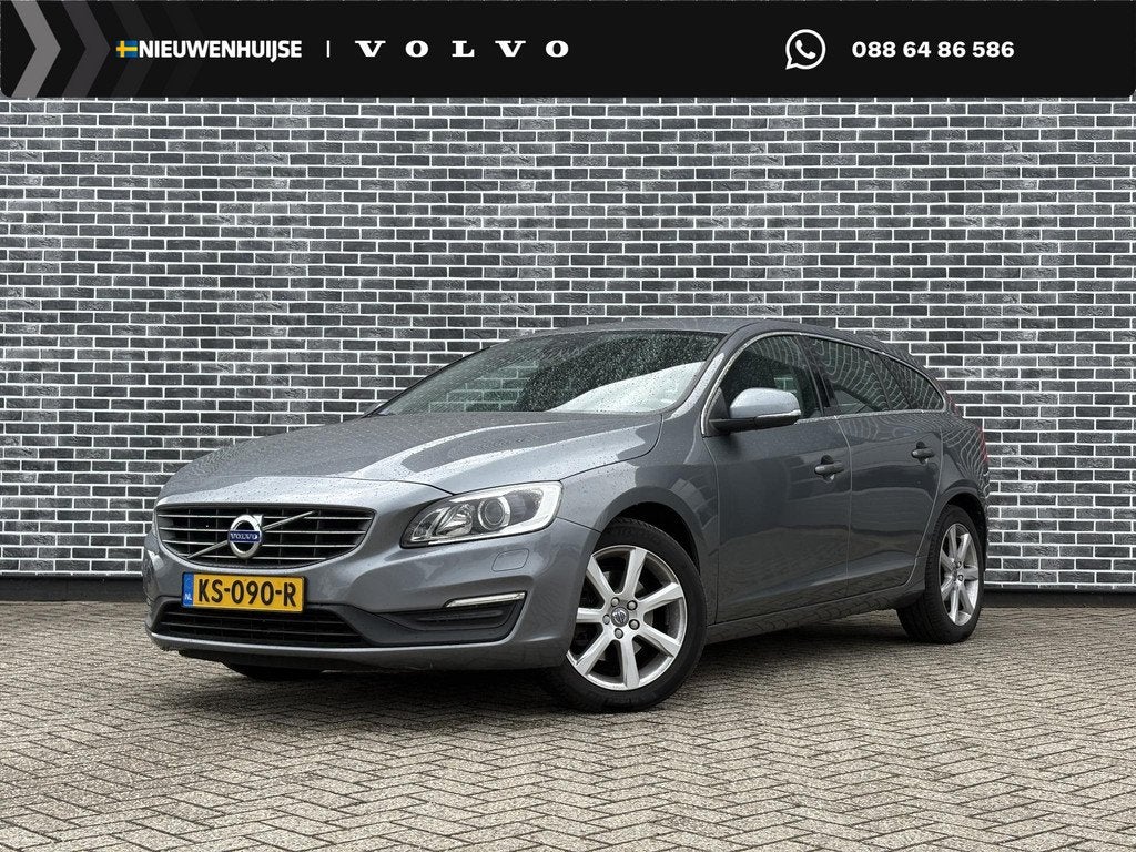 Volvo V60 2.0 T3 Nordic+ | Trekhaak | Navigatie | Parkeerver, Auto's, Volvo, 12 maanden, Gebruikt, 4 cilinders, Leder en Stof