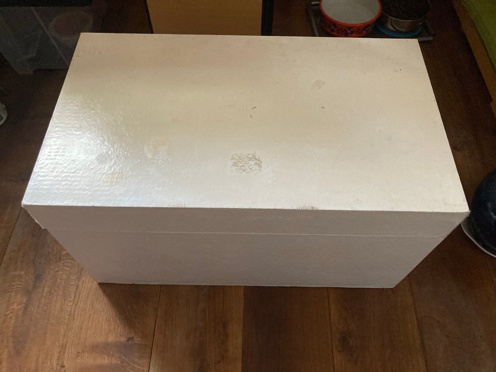Witte Lp’s opbergkist, Ophalen of Verzenden, Gebruikt