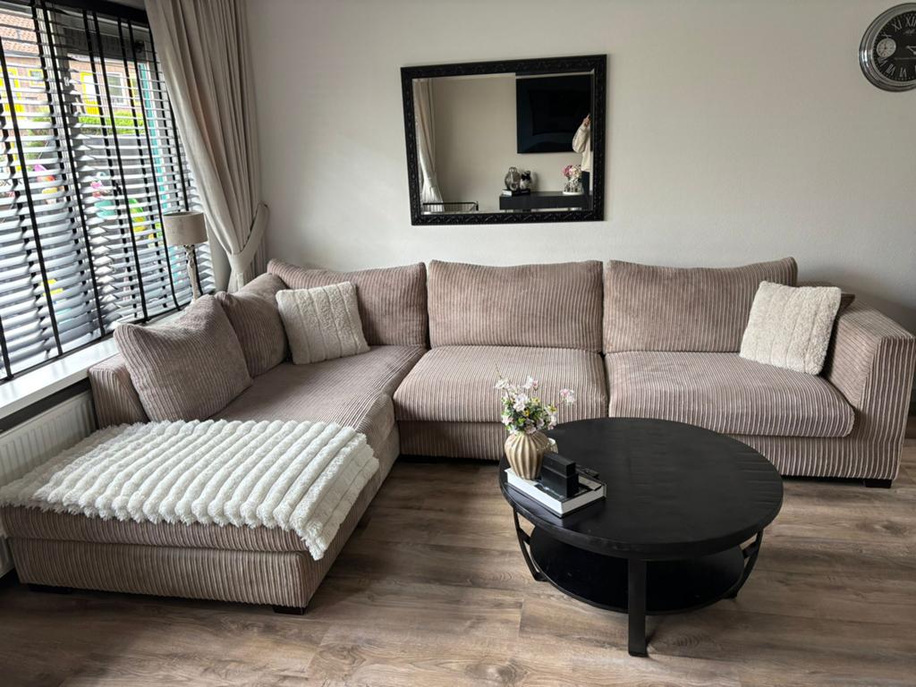 Mooie lounge bank, Huis en Inrichting, Banken | Bankstellen, Ophalen, Gebruikt, 100 tot 125 cm, Hoekbank