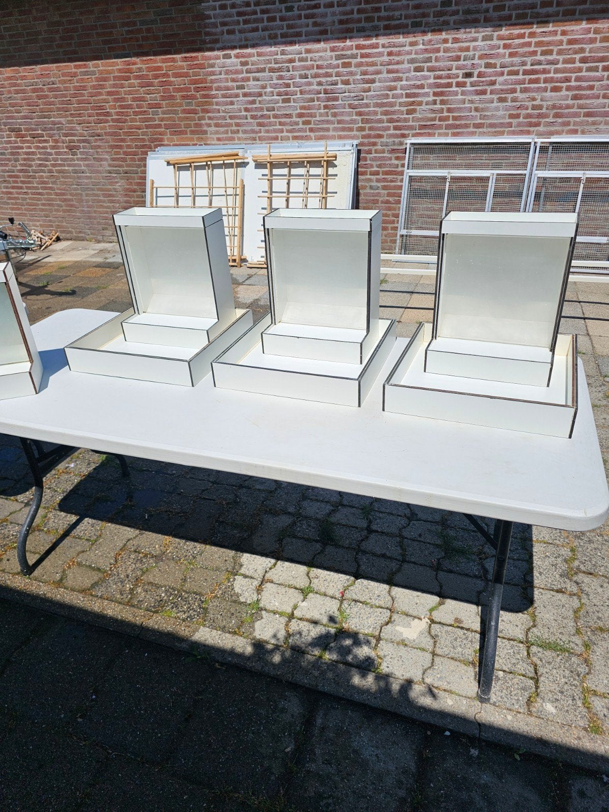 Voer silo's  3 grote  en 1 kleine, Dieren en Toebehoren, Ophalen, Hout, Vogelkooi