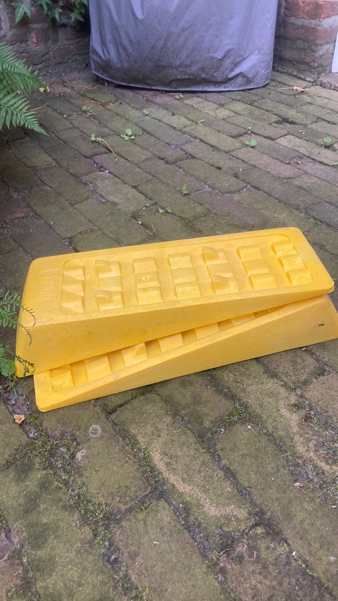 Caravan levellers  fiamma geel, Ophalen, Zo goed als nieuw