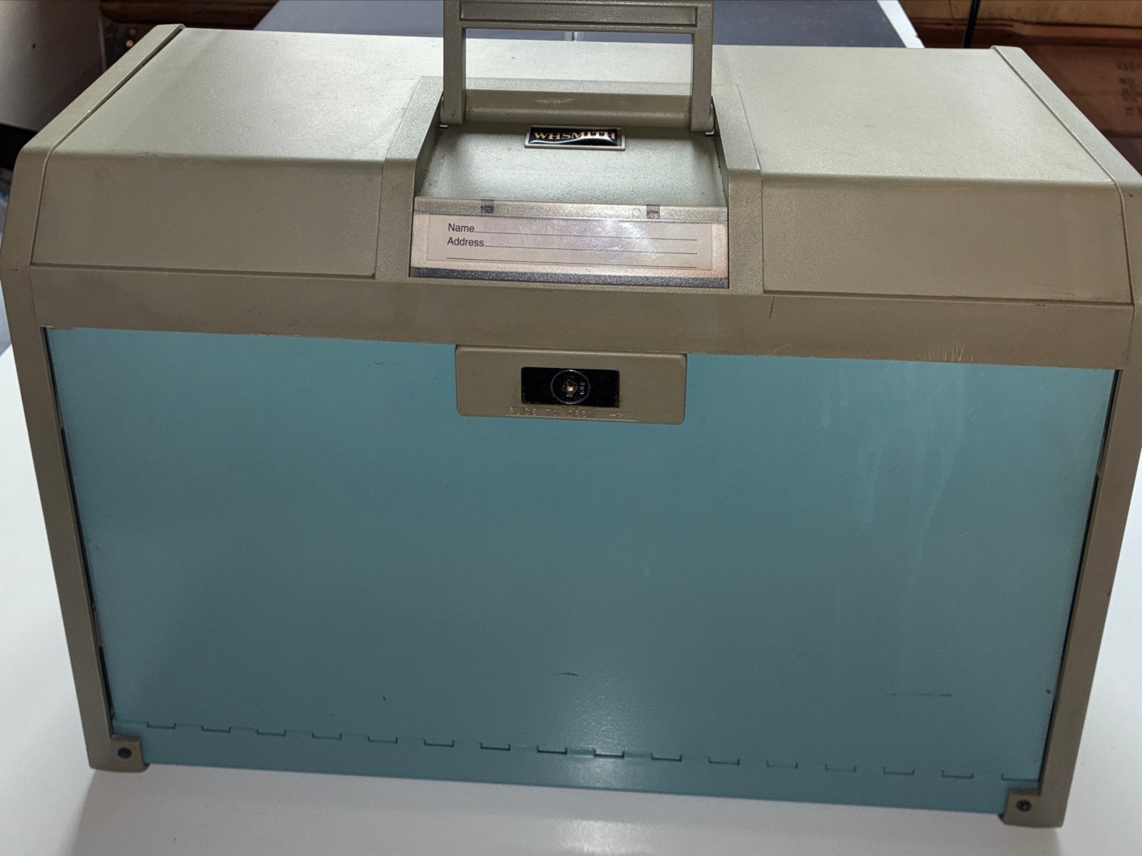 Vintage metalen archiefkoffer met 15 hangmappen, Ophalen of Verzenden, Gebruikt