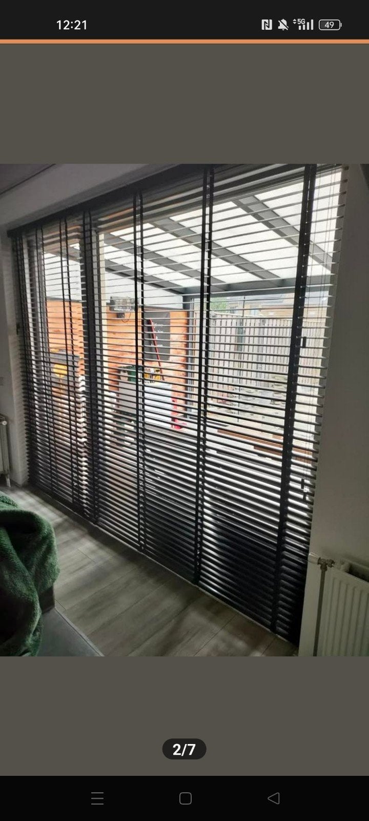 Zwarte aluminium jaloezieën op maat gemaakt,, Ophalen, Zo goed als nieuw, Zwart