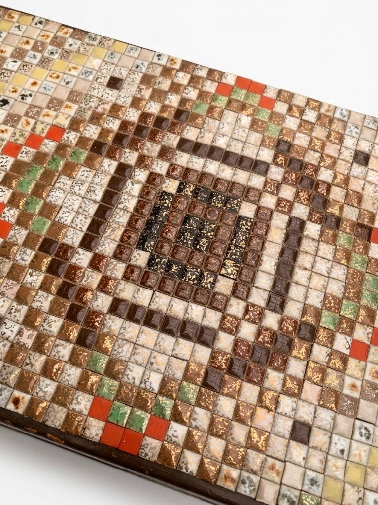 Sigarendoos met mozaiek - vintage retro doos kist, Huis en Inrichting, Ophalen, Gebruikt, Onbekend, Minder dan 50 cm