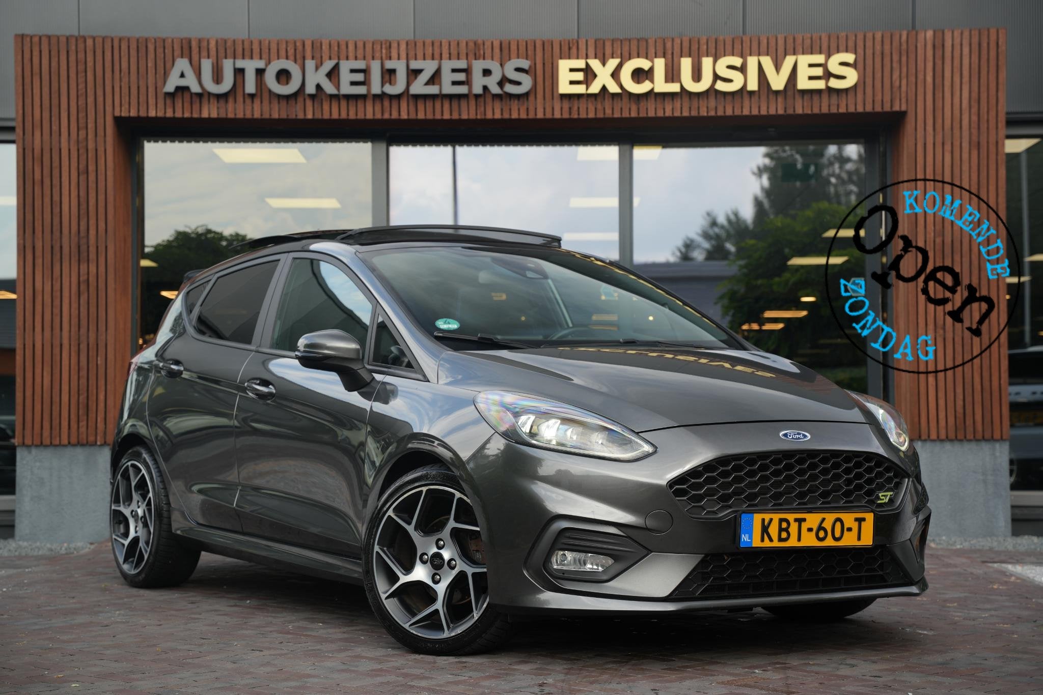 Ford Fiesta 1.5 EcoBoost ST-3 Panoramadak Cruise Recaro LED, Auto's, Voorwielaandrijving, Euro 6, Leder en Stof, Handgeschakeld