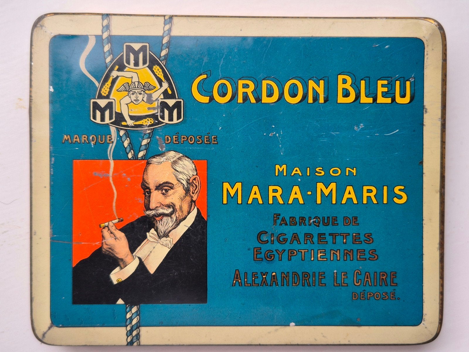 Cordon Bleu Maison Mara-Maris Egyptiennes Cigarettes blik, Verzamelen, Blikken, Ophalen of Verzenden, Gebruikt, Overige