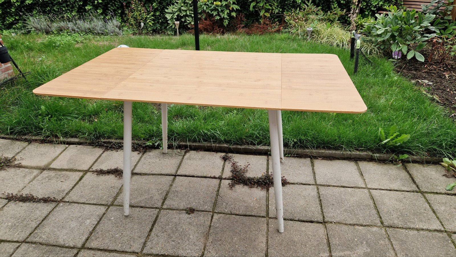 Uitklapbare eettafel 140x80, Huis en Inrichting, Ophalen, 100 tot 150 cm, 50 tot 100 cm, Zo goed als nieuw