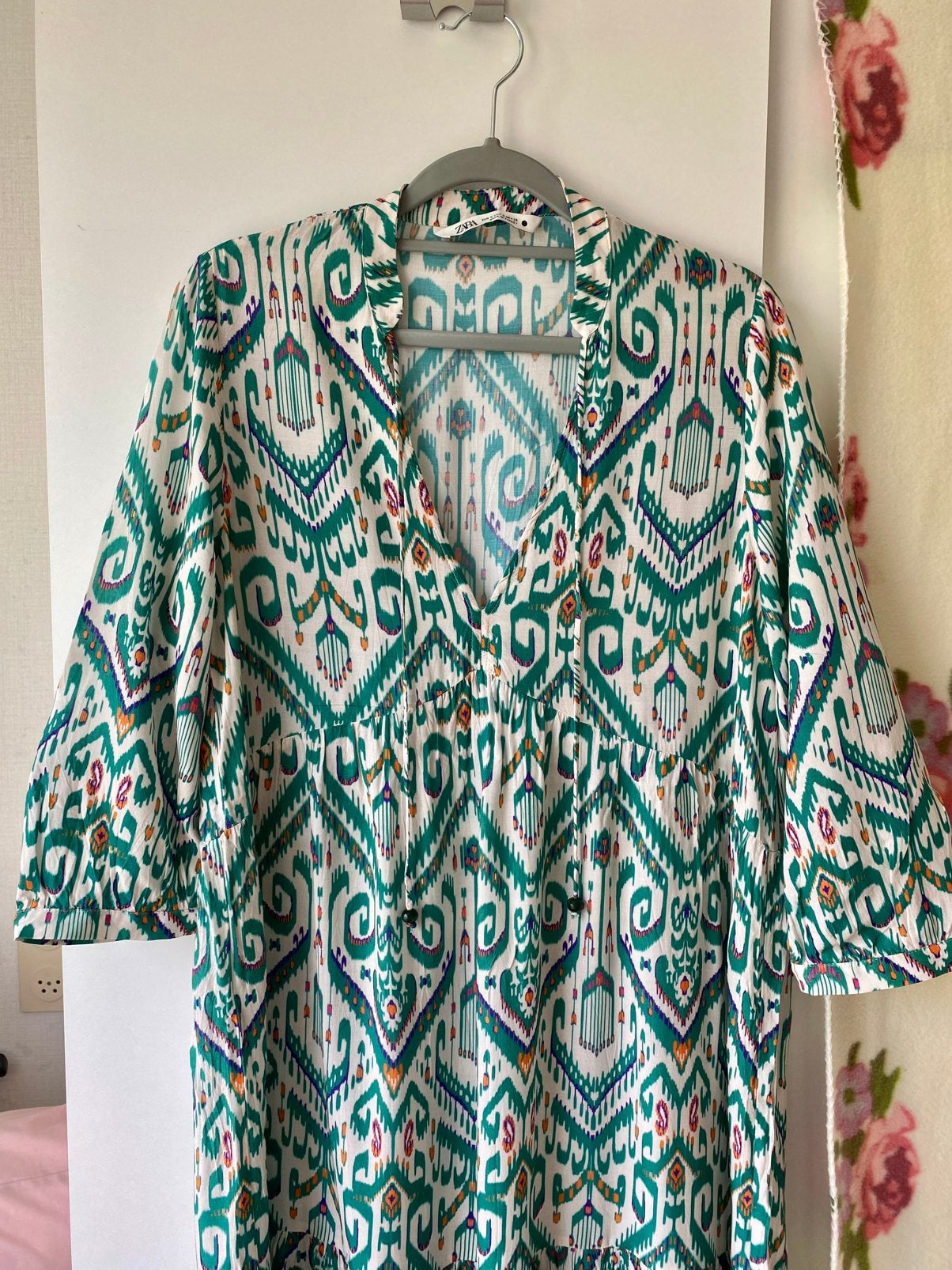 Zara  jurk van katoen mt S, Kleding | Dames, Ophalen of Verzenden, Zo goed als nieuw, Maat 36 (S), Onder de knie