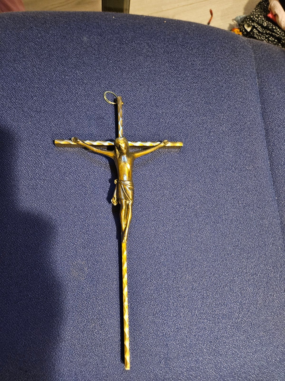 Vintage Messing Kruisbeeld - Religieuze Decoratie, Ophalen of Verzenden