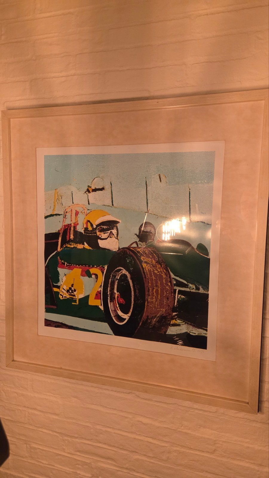 Zeefdruk Kees van Bohemen - Formule 1 raceauto, Antiek en Kunst, Ophalen