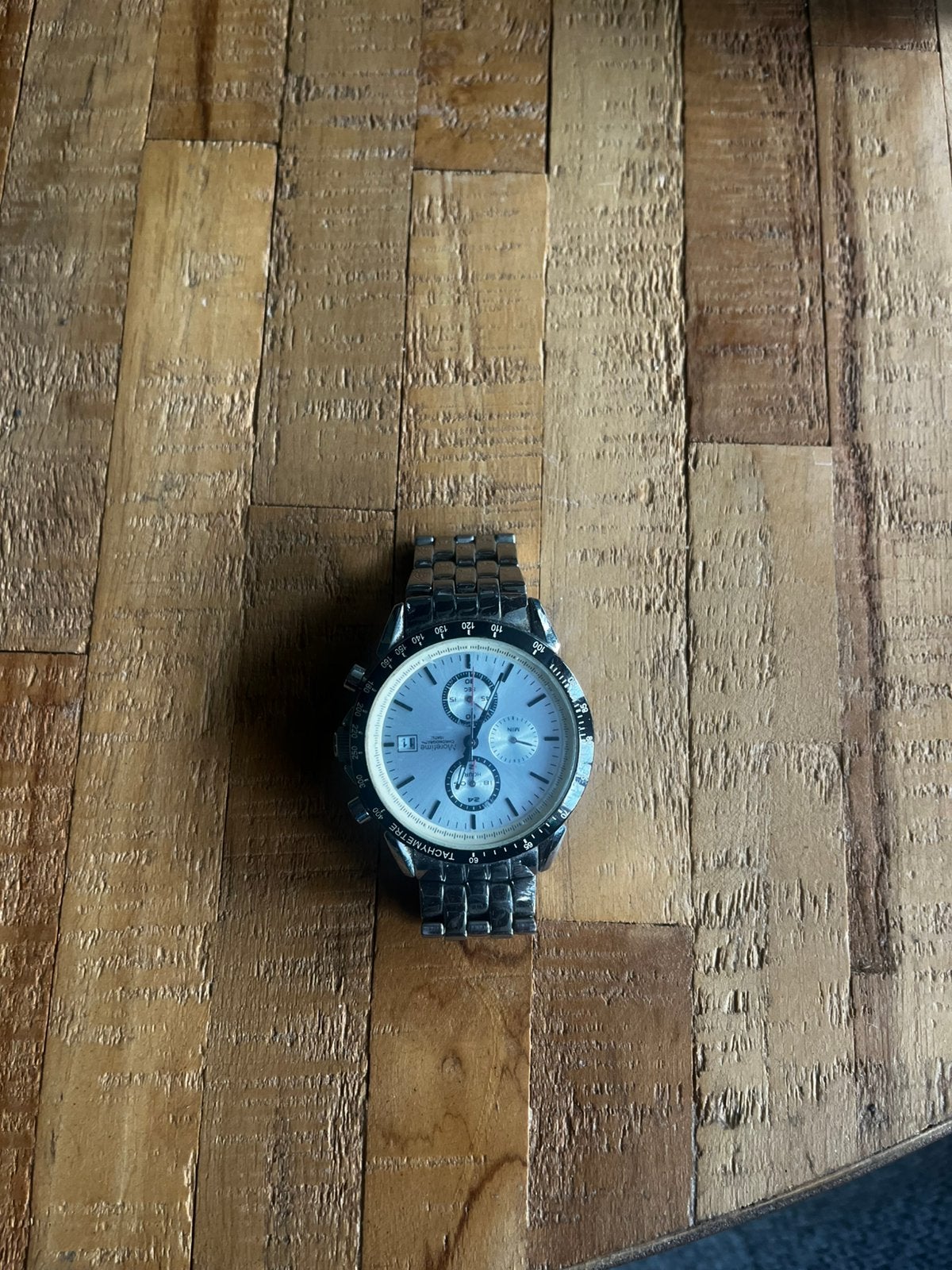 Moretime herenhorloge met stalen band – batterij leeg, Staal, Gebruikt, Staal, Polshorloge