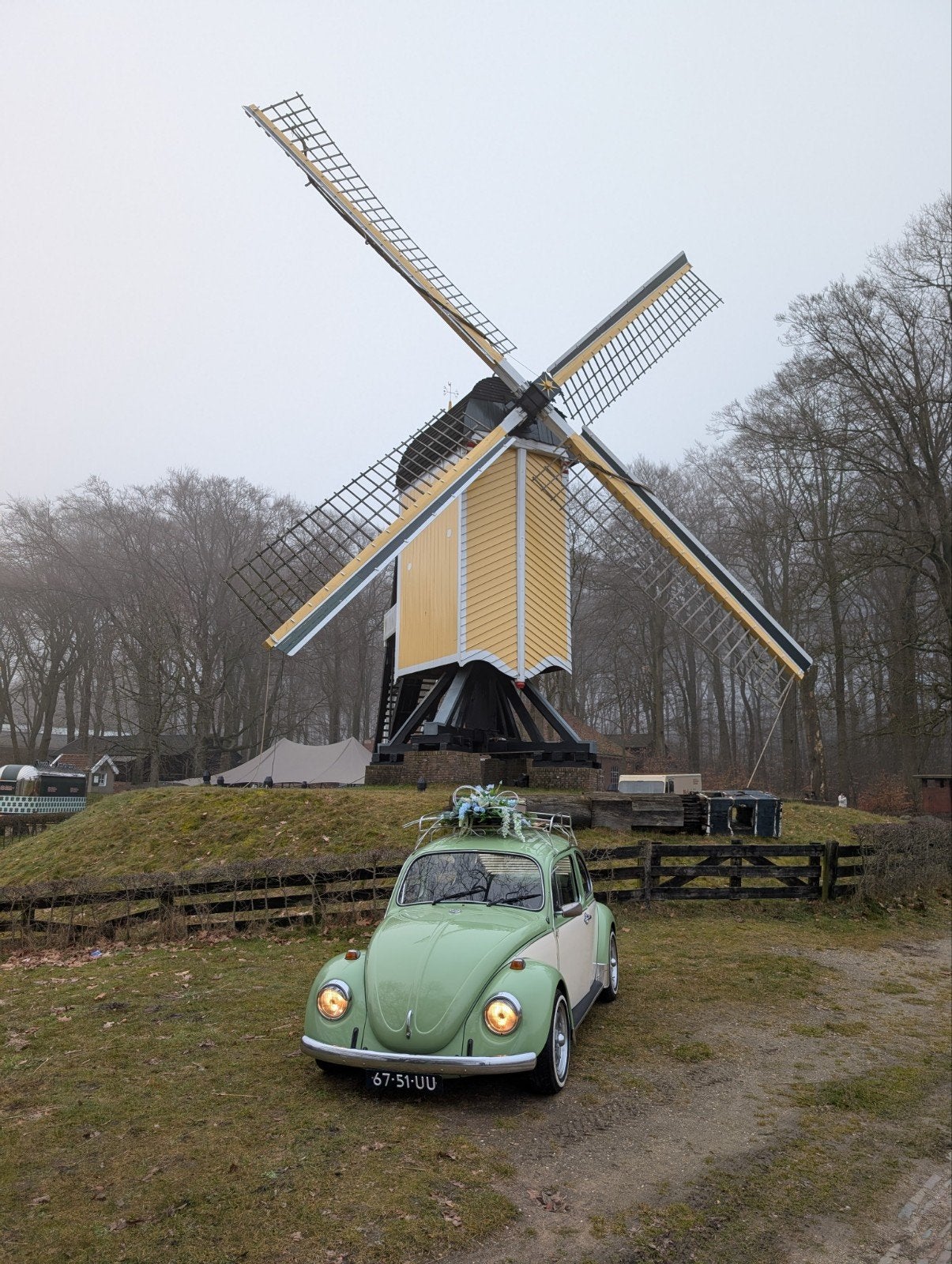 trouwauto's decoratie en bloemen, Trouwauto