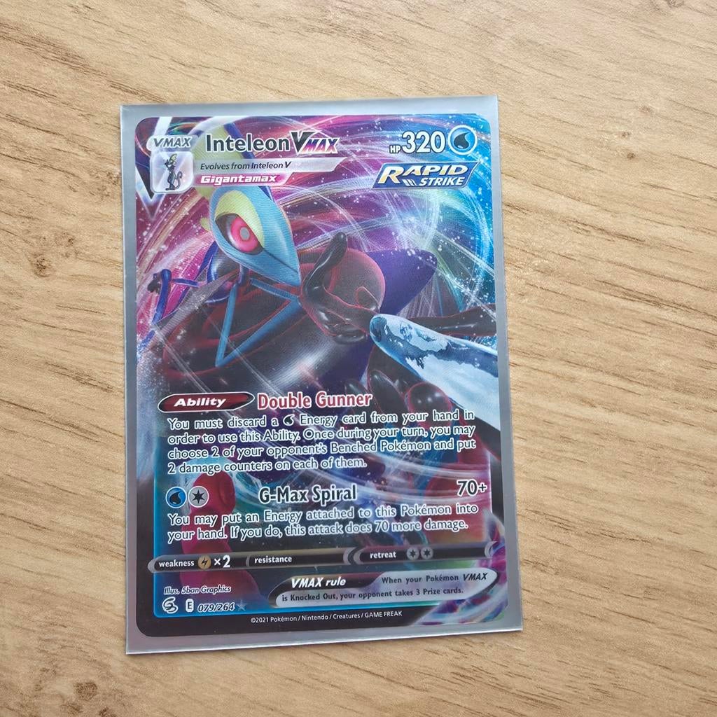 inteleon Vmax 079/264, Hobby en Vrije tijd, Verzamelkaartspellen | Pokémon, Ophalen of Verzenden, Zo goed als nieuw