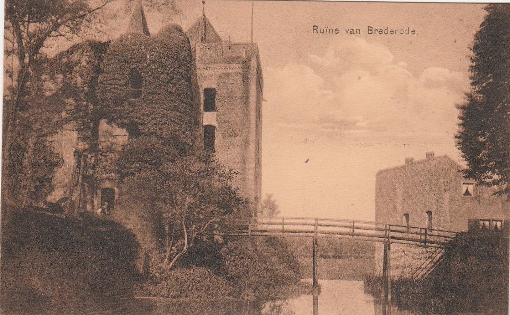velsen- ruine van brederode, Ophalen of Verzenden, 1920 tot 1940, Noord-Holland