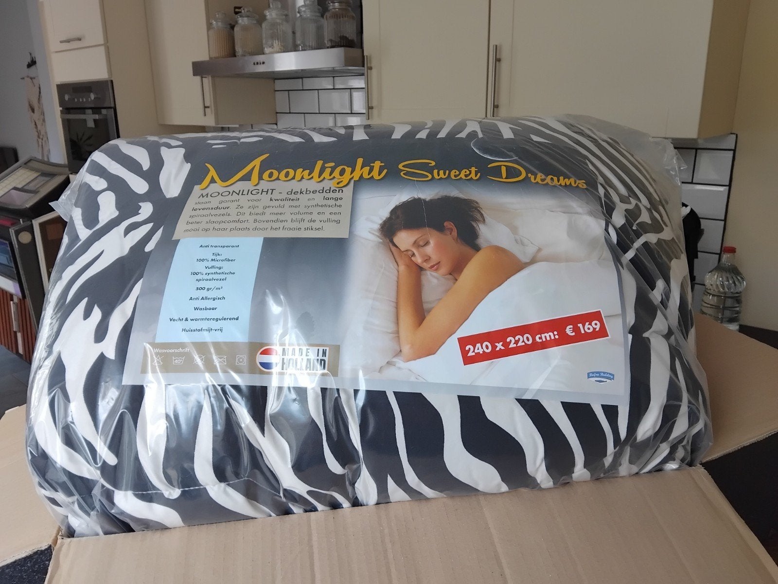 Nieuw Moonlight Sweet Dreams Dekbed 240x220 Microfiber, Lits-jumeaux, Zwart, Ophalen of Verzenden, Deken of Dekbed