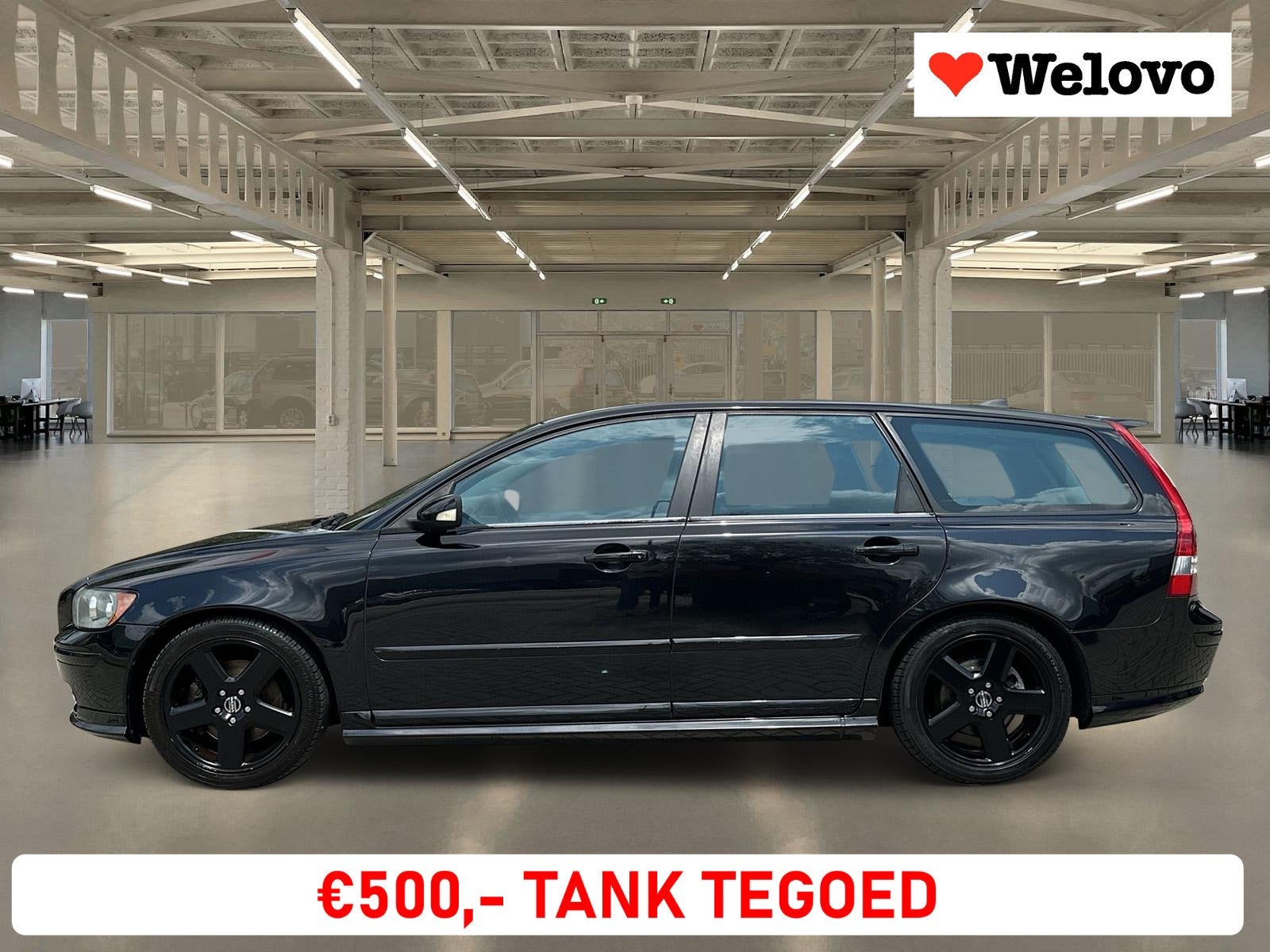 Volvo V50 2.4i Kinetic Incl. BTW, Rijklaar+garantie Dealer a, Stof, Gebruikt, Zwart, 11 km/l