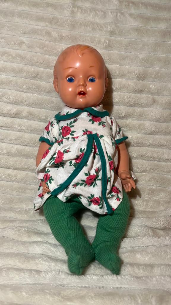 Vintage OK Babypop uit Hong Kong - Jaren '60/'70, Verzamelen, Poppen, Ophalen of Verzenden, Gebruikt, Babypop