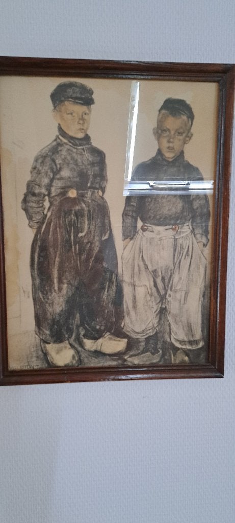 schilderij volendam, Antiek en Kunst, Kunst | Schilderijen | Klassiek, Ophalen, Portret of Personen