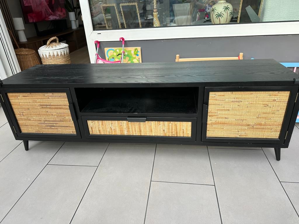 Rotan tv kast, Ophalen, Zo goed als nieuw, 25 tot 50 cm, Minder dan 100 cm