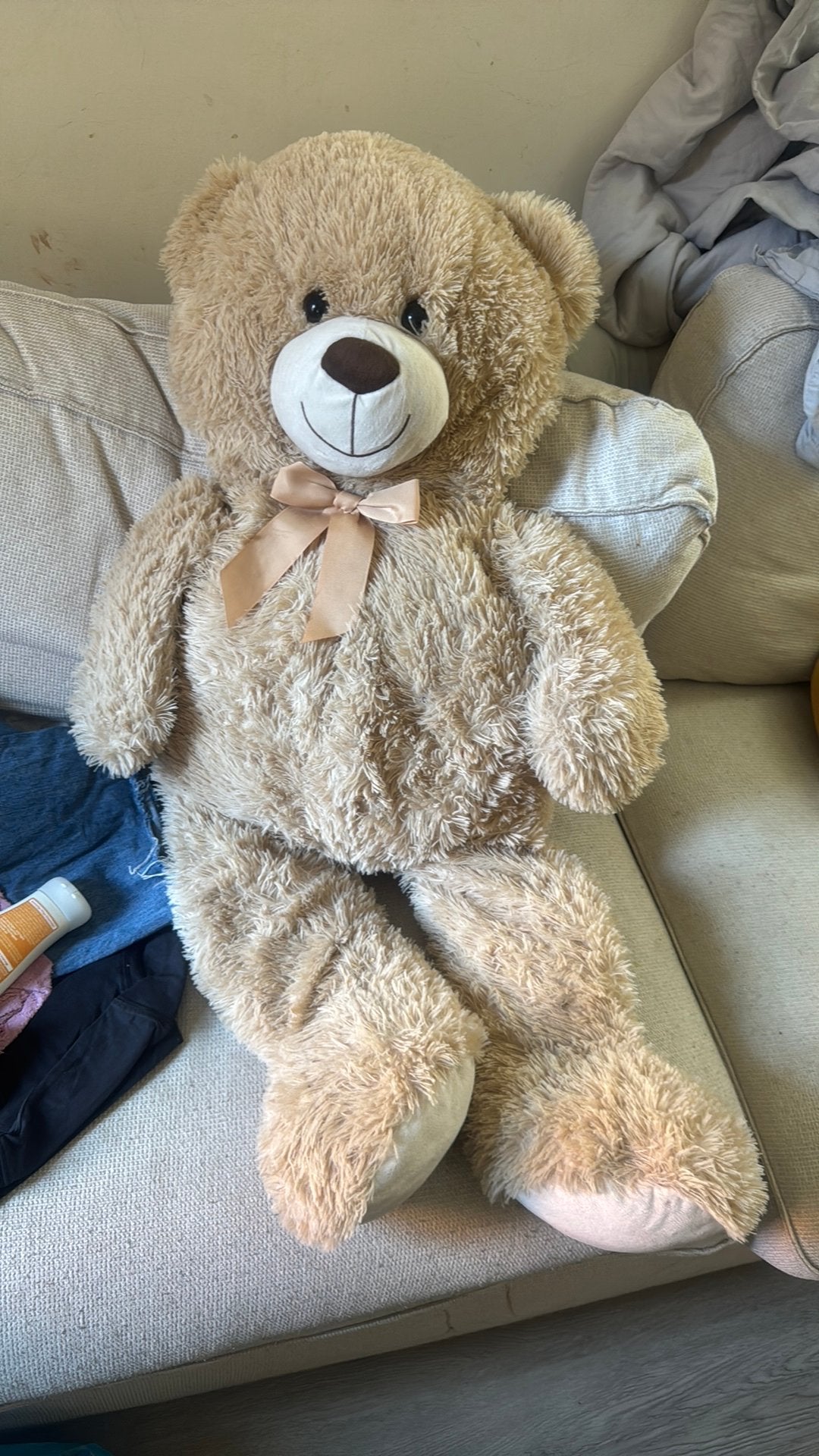 Grote knuffelbeer, Verzamelen, Beren en Cherished Teddies, Ophalen, Gebruikt, Stoffen beer, Overige merken