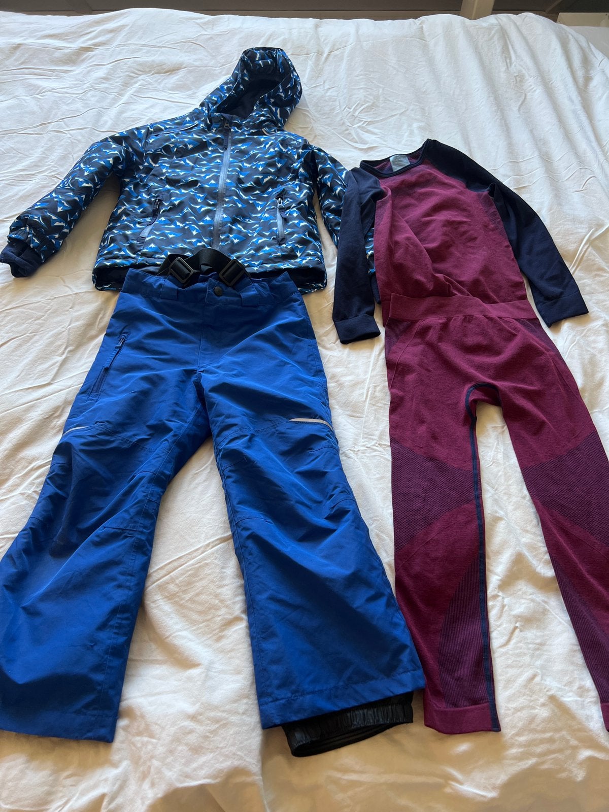 Skipak maat 110-116 en thermo broek en shirt, Ophalen, Gebruikt, Maat 116
