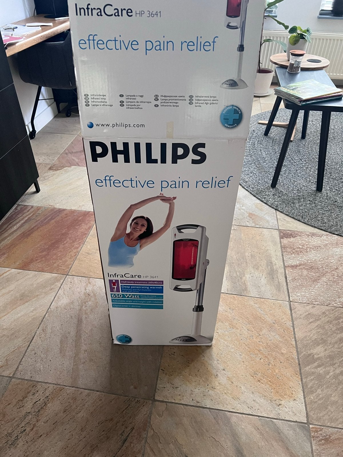Philips InfraCare 650W Infraroodlamp - Nieuw in doos, Witgoed en Apparatuur, Persoonlijke-verzorgingsapparatuur, Ophalen, Zo goed als nieuw