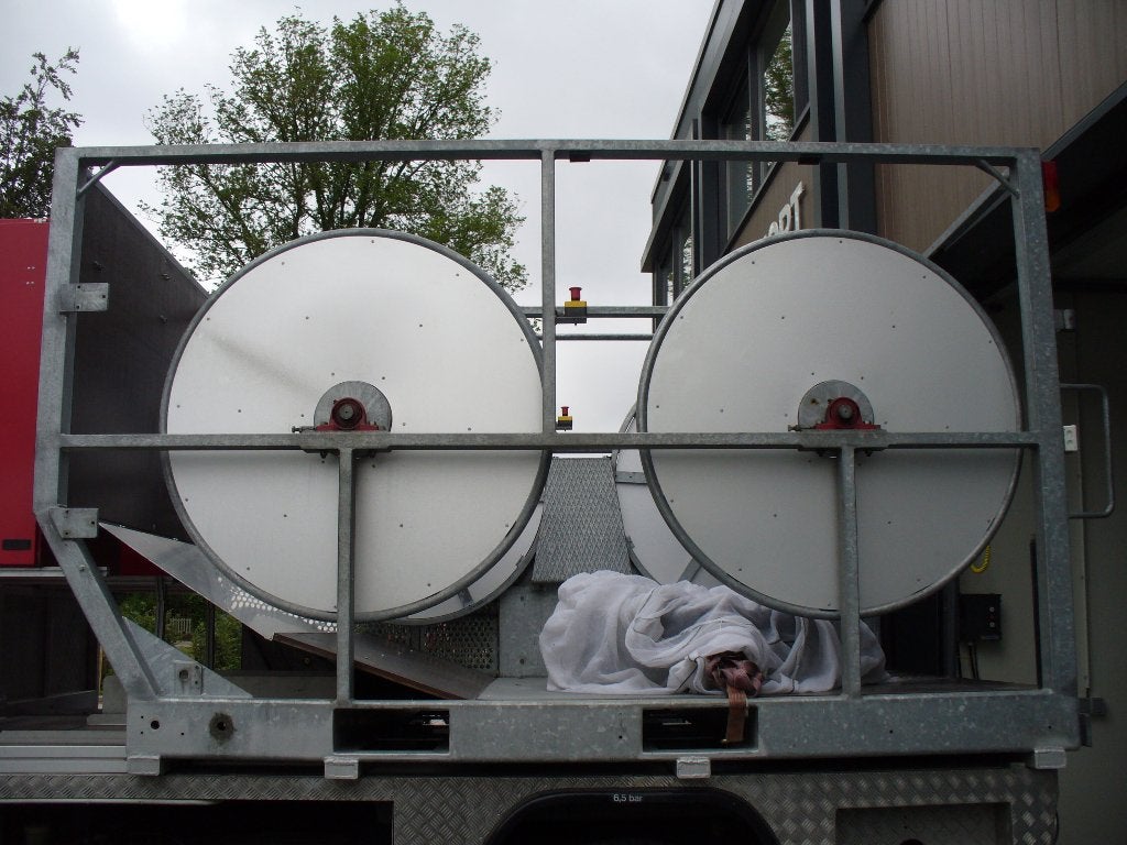 slanghaspel kabel haspel landbouw, Ophalen, Gebruikt
