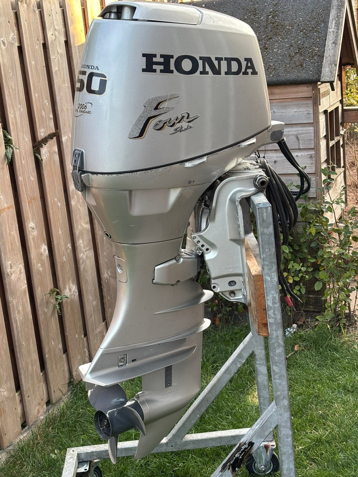 Te koop Honda 40/20 pk 4 takt langstaart /e start/ powertr., Ophalen, 10 tot 30 pk, Zo goed als nieuw, Benzine