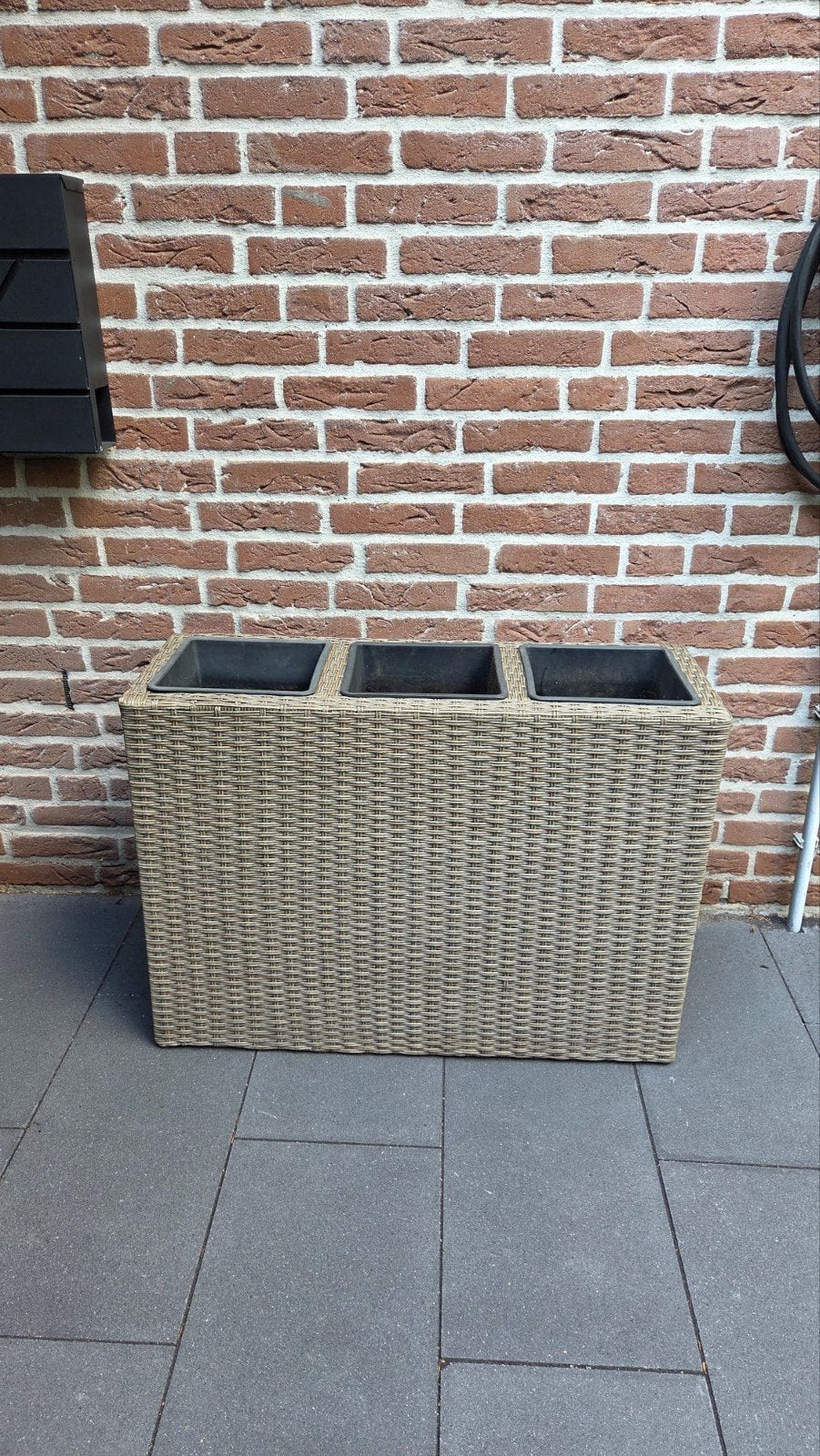 Wicker plantenbak voor 3 planten 83x30x60cm, in goede staat, Tuin en Terras, Ophalen, Overige materialen, Gebruikt, Binnen