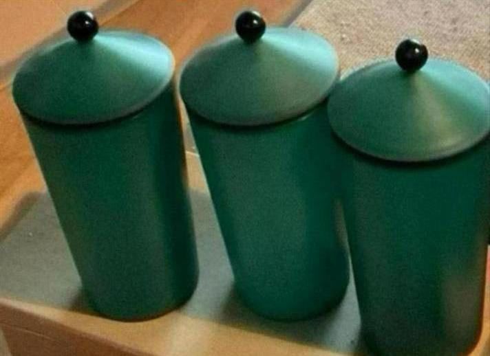 Set van 3 groene voorraadbussen mepal., Ophalen of Verzenden, Zo goed als nieuw
