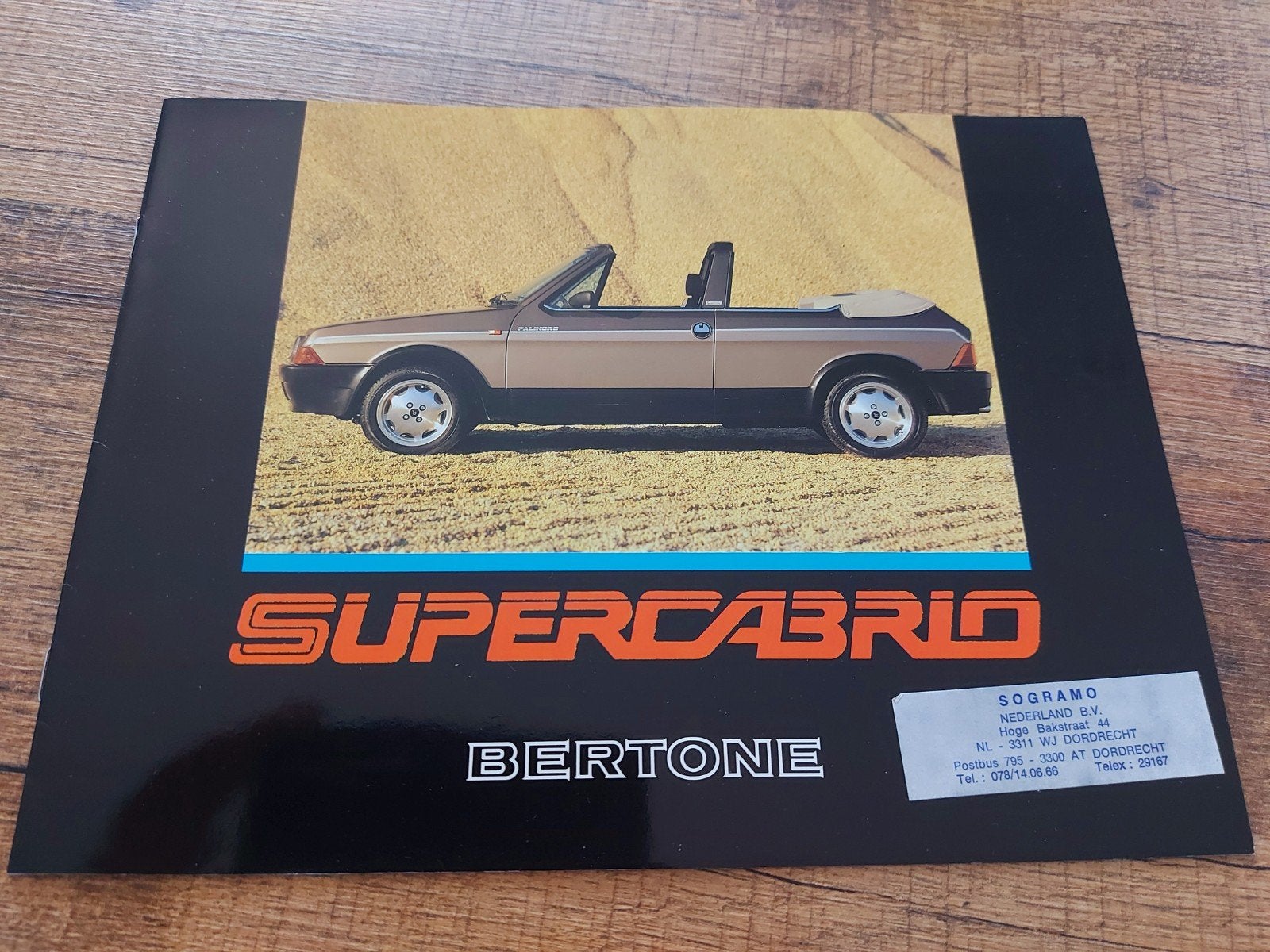 Glossy Bertone Supercabrio (Fiat Ritmo) brochure, Ophalen of Verzenden, Zo goed als nieuw, Overige merken