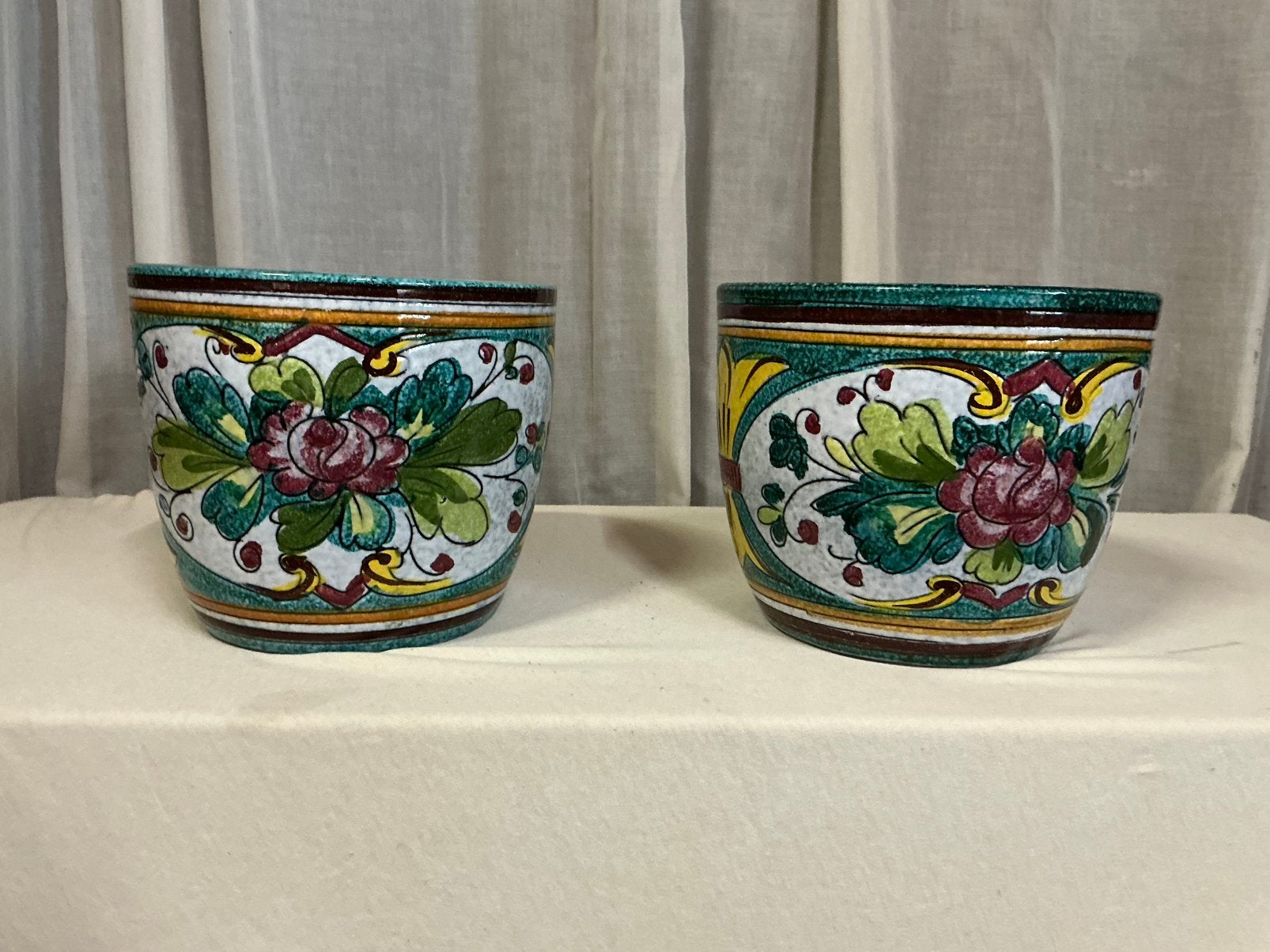 Set  ruime Vintage potten Italiaans keramiek, Ophalen of Verzenden