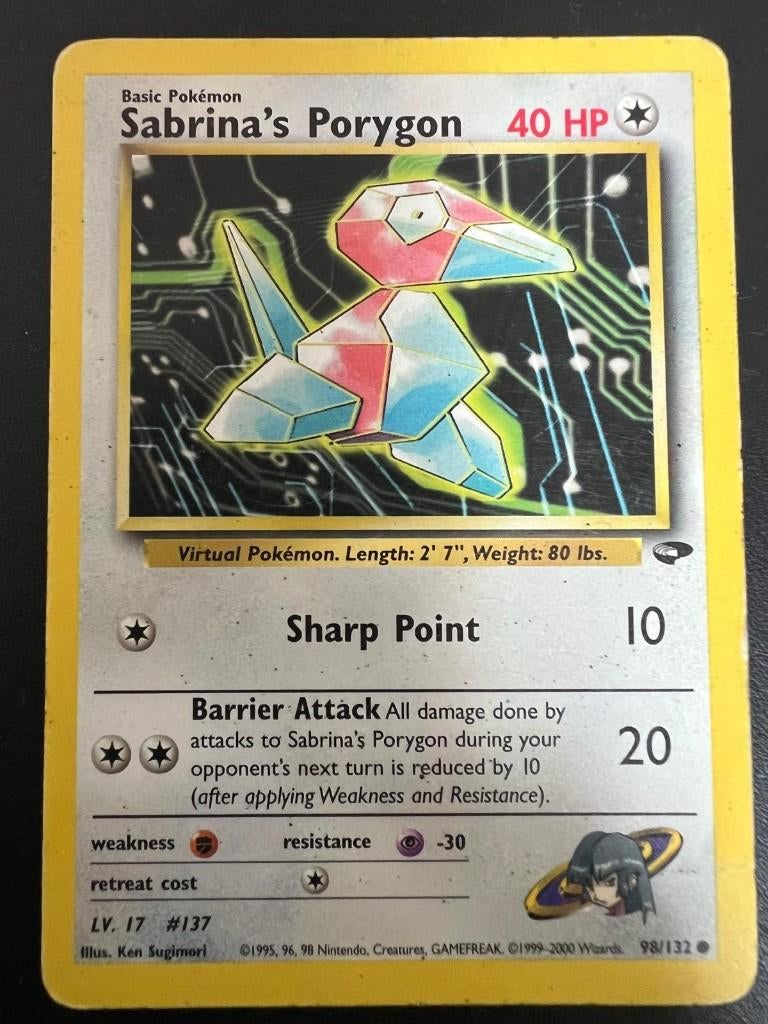 Sabrina's Porygon Gym Challenge, Ophalen of Verzenden, Gebruikt, Losse kaart