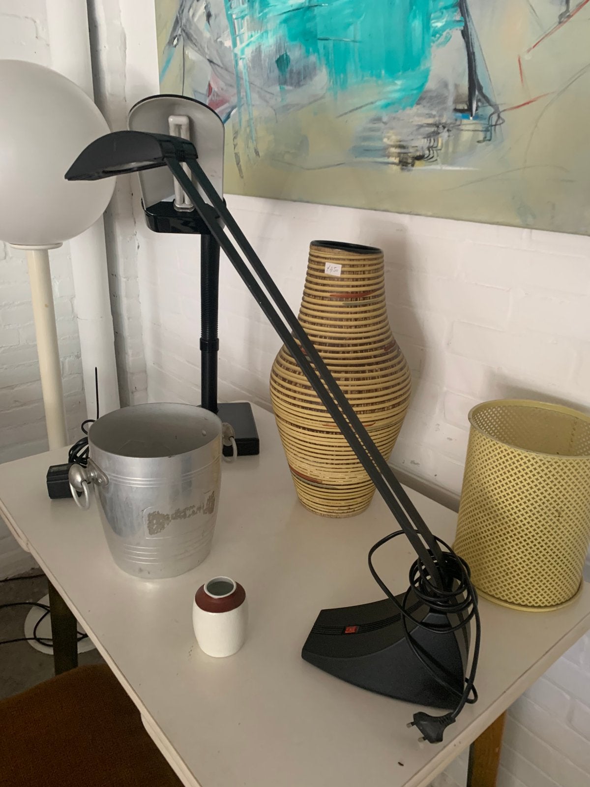 Tafellamp Mizar ontwerp G Linardi Italië Vintage jaren 80., Ophalen of Verzenden, Zo goed als nieuw, Vintage