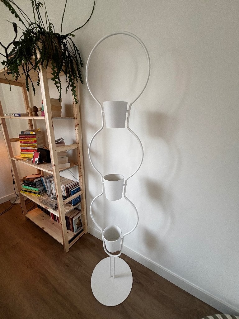 Vintage Ikea PS 2012 plantenstandaard, Rond, Zo goed als nieuw, Metaal, Binnen