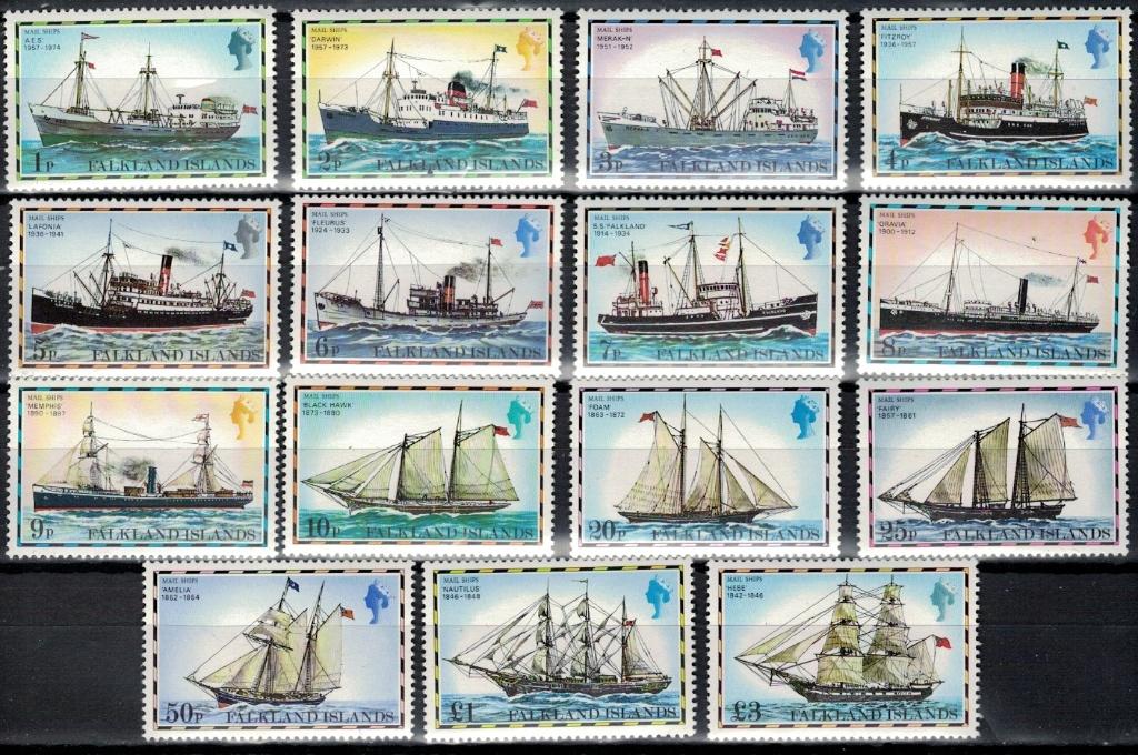 S396 Falkland islands 255/69 postfris Schepen, Verzenden, Postfris, Dier of Natuur