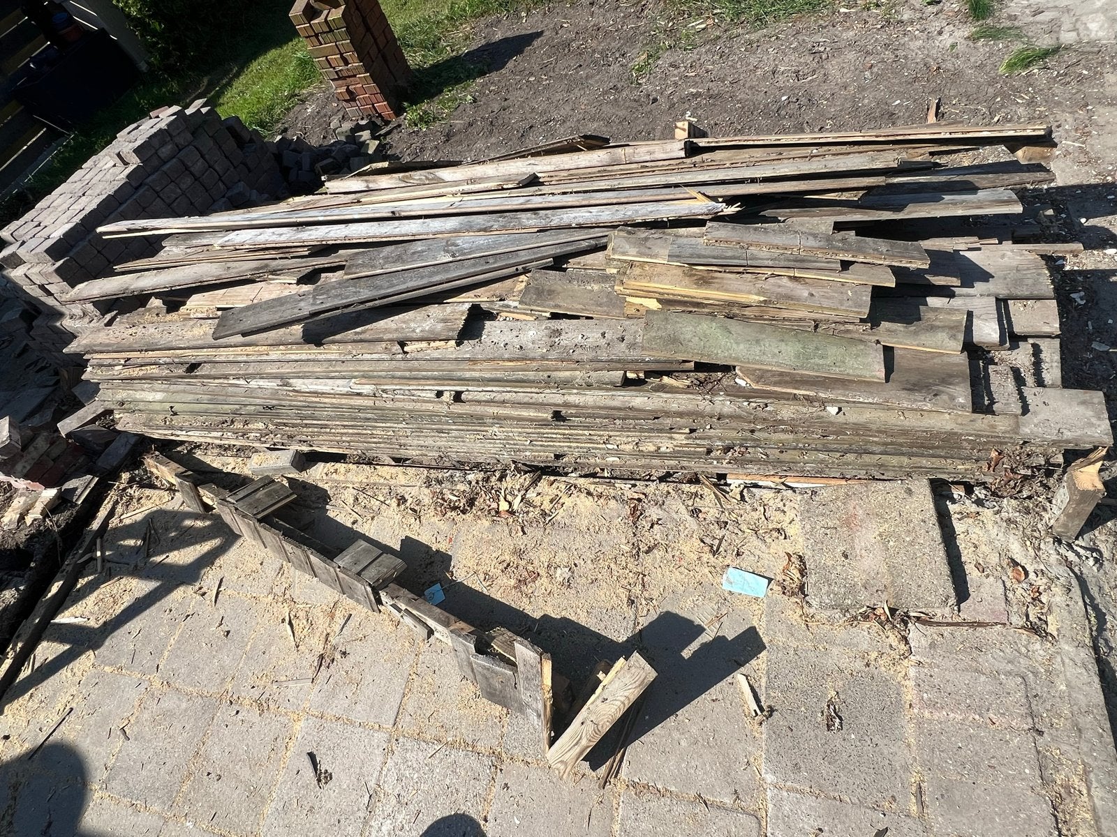 Gratis schuttingplanken/ brandhout, Doe-het-zelf en Verbouw, Ophalen, Gebruikt, Overige houtsoorten, Plank