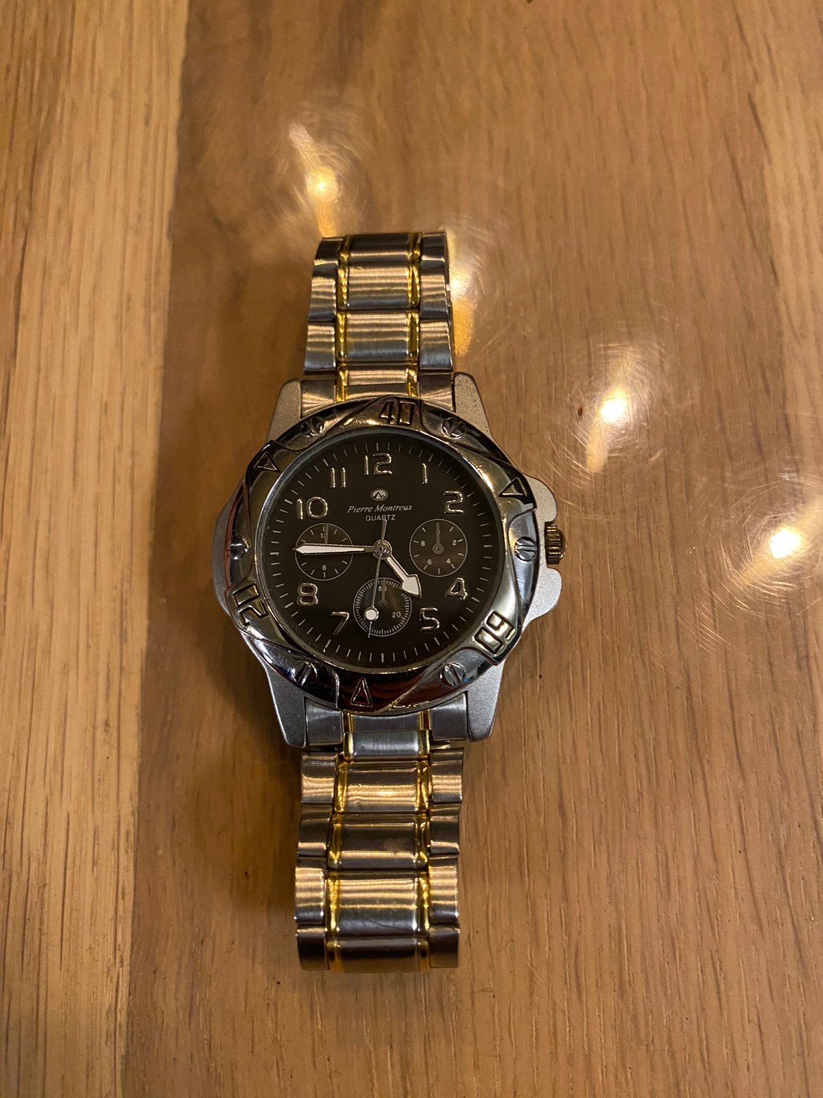 Heren pierre montreux quartz horloge titanium nieuwstaat, Ophalen of Verzenden, Zo goed als nieuw