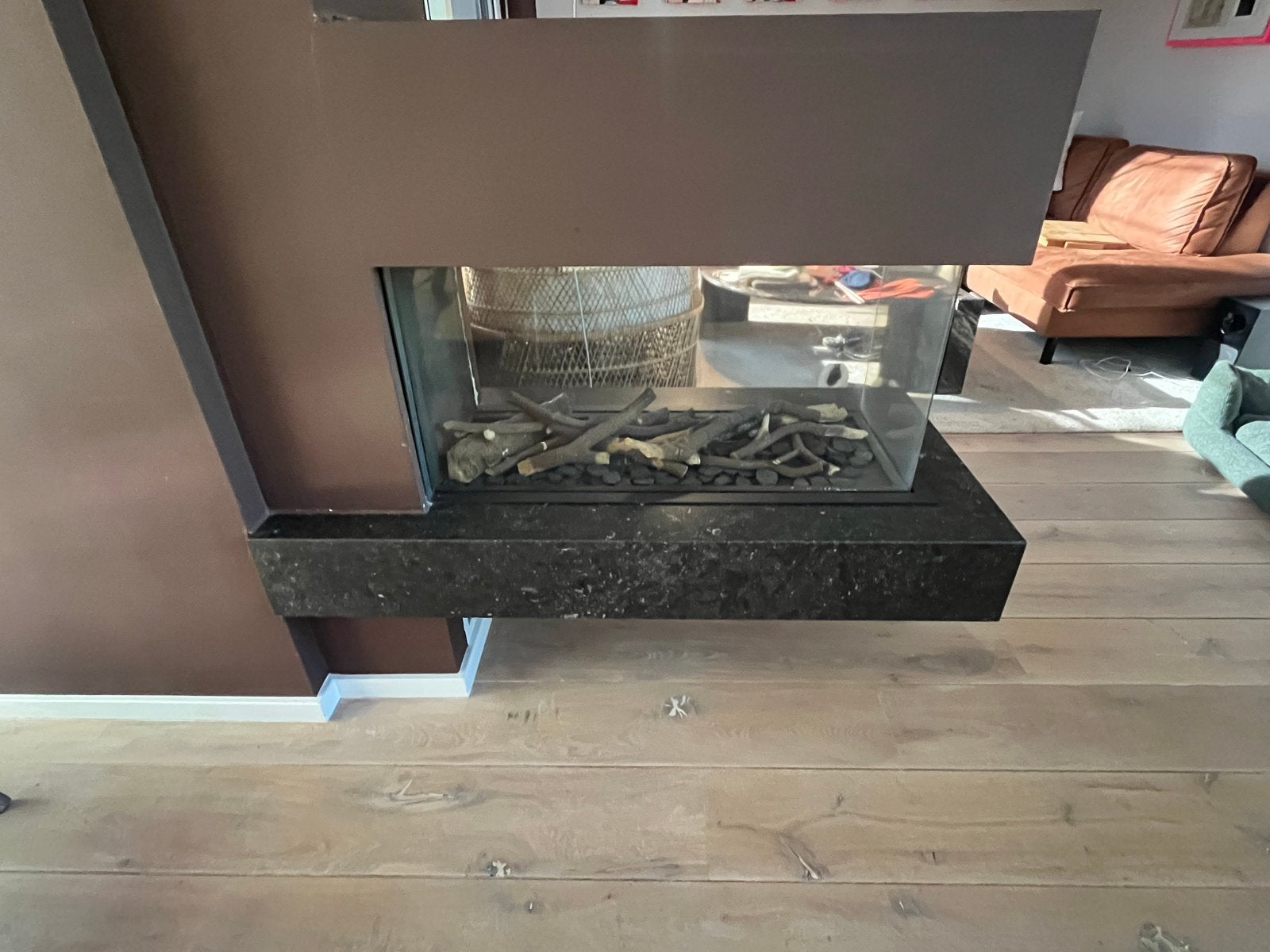 Moderne Kal-fire Gashaard met Afstandsbediening, Ophalen, Gebruikt, Inbouwhaard, Gashaard