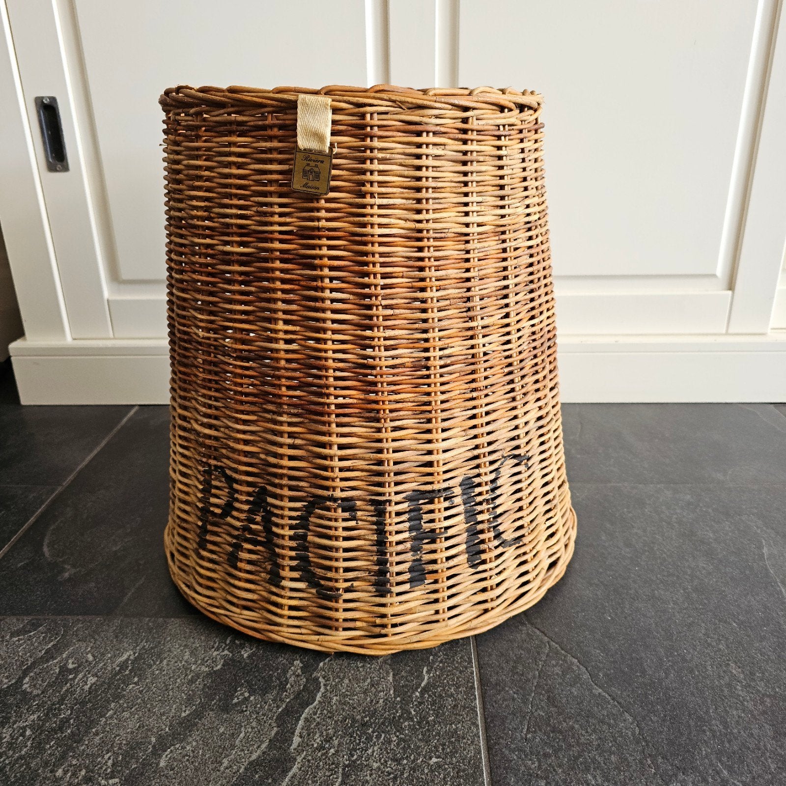 Riviera Maison Pacific Rotan Lampenkap, Ophalen, Gebruikt, Bruin, Rond