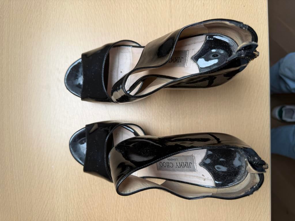 Jimmy Choo Hakken - Maat 37,5 - Lopen Heerlijk!, Kleding | Dames, Schoenen, Ophalen of Verzenden, Gedragen, Zwart, Pumps