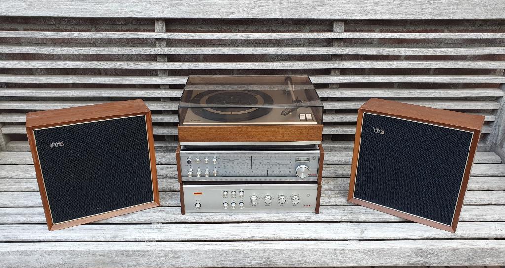Vintage philips Stereo Setje met speakers, Ophalen, Philips, Gebruikt, Losse componenten