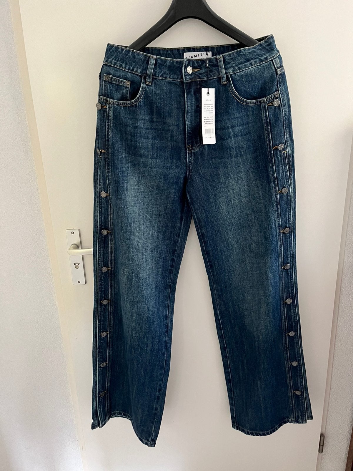 Stoere jeans Haute Lamitié, Ophalen of Verzenden, Zo goed als nieuw, Blauw, W30 - W32 (confectie 38/40)