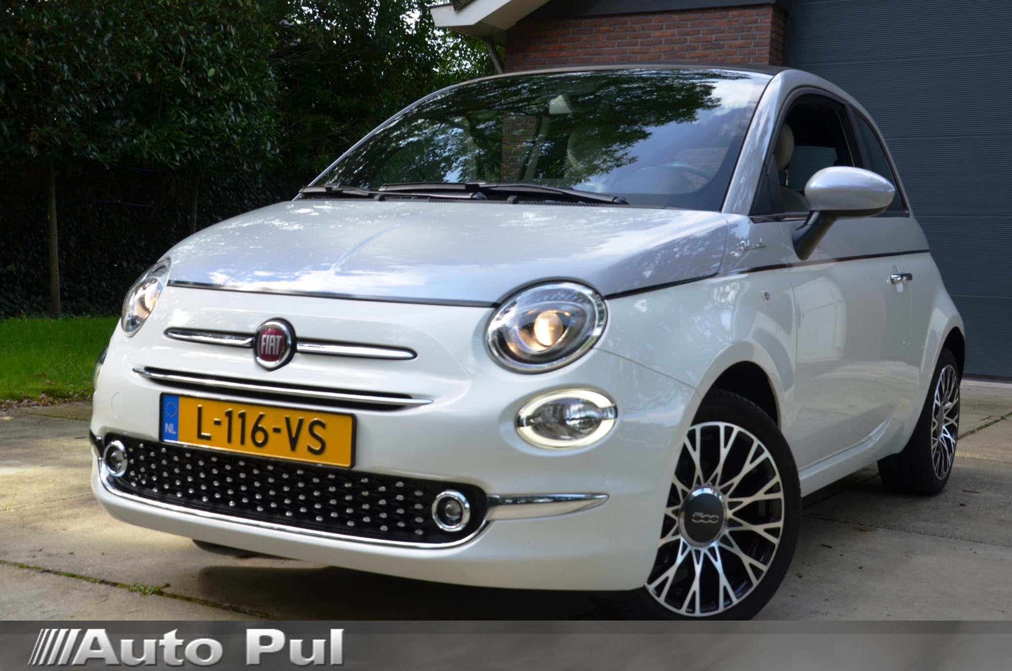 Fiat 500 C 1.0 Hybrid Dolcevita Navigatie/Pdc/Ecc/Apple Carp, Auto's, Voorwielaandrijving, Stof, Euro 6, Cabriolet